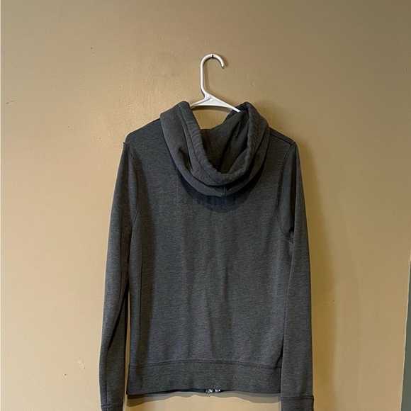 HOLLISTER zip up hoodie Y2K style logo heather gray sz M EUC preppy streetwear - Picture 4 of 7